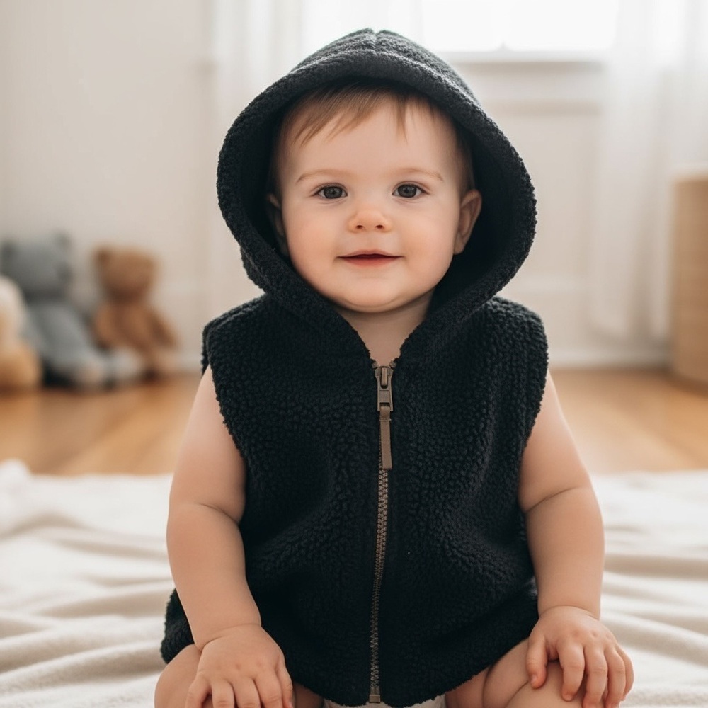 1+ In The Family Izan Hooded Polar Fleece Vest